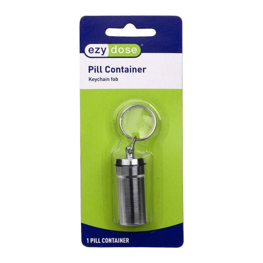Pastillero Tipo Llavero Hermético Plateado - Juby Care