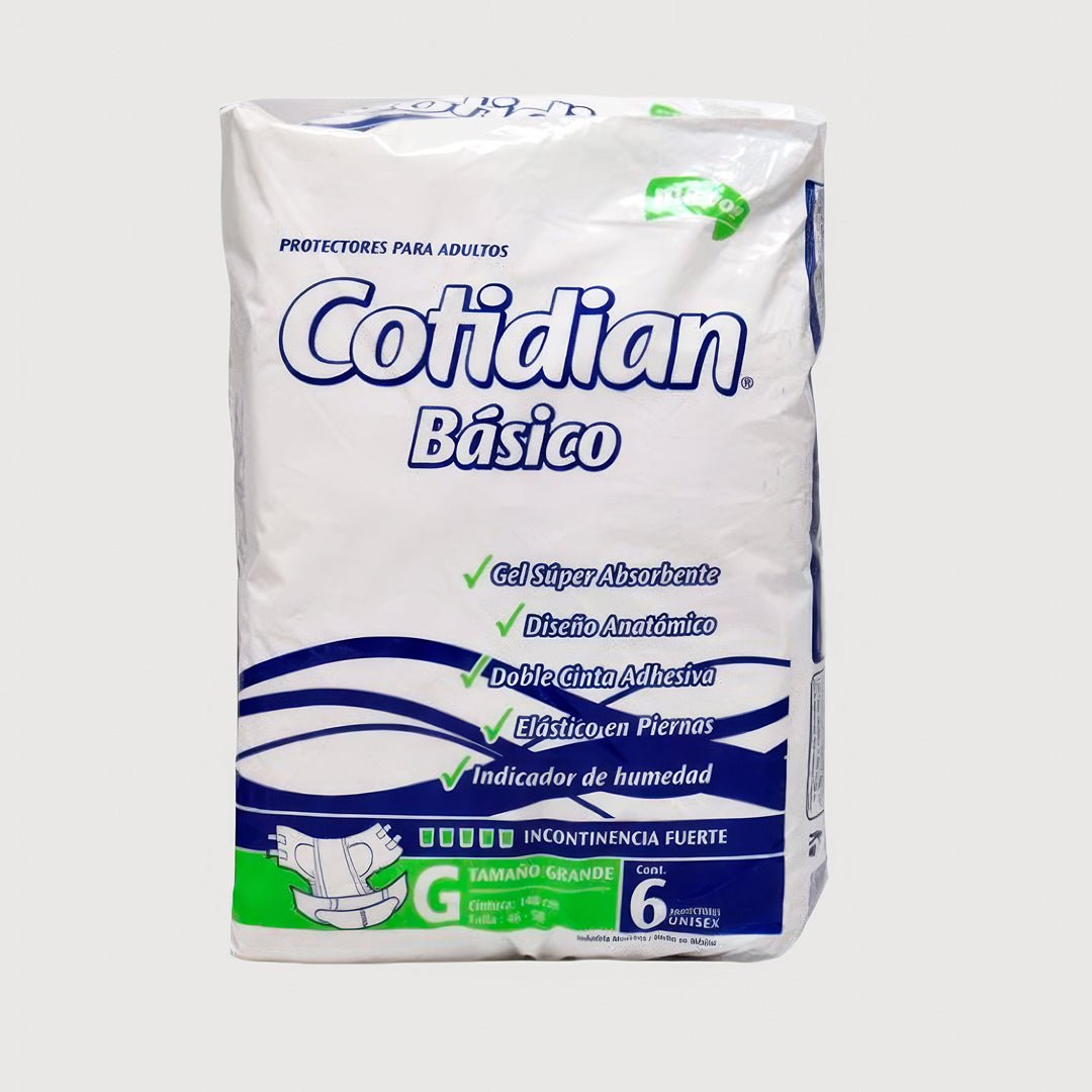 Pañal para Adulto Cotidian Básico - Talla G (6 Unidades) - Juby Care