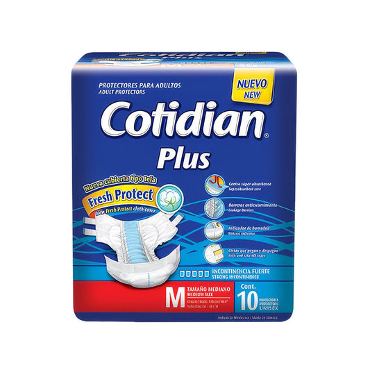 Pañal para Adulto Cotidian Plus - Talla M (10 Unidades) - Juby Care