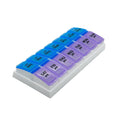 Cargar la imagen en la vista de la galería, Pastillero azul/morado grande: Organizador semanal - Juby Care
